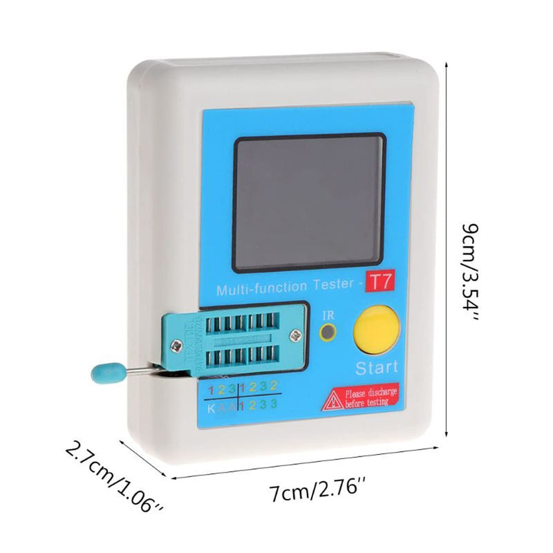 [Australia - AusPower] - HiLetgo LCR-T7 Transistor Tester TFT Diode Triode Capacitance Meter LCR Meter NPN PNP MOSFET IR Multifunction Tester Multimeter 