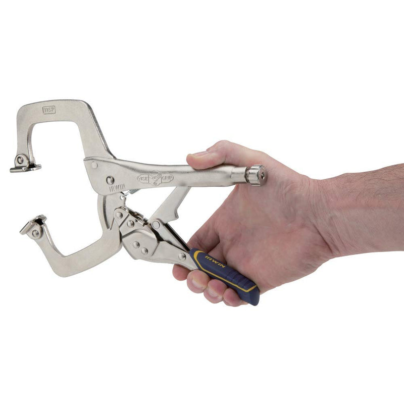 IRWIN VISE-GRIP Welding Pliers, Fast Release, C-Clamp with Swivel Pads, 11-Inch (IRHT82586) 11" Pliers w/ Swivel Pads (New)