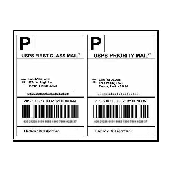 LabelValue Brand - Click-n-Ship Labels for Use with USPS - 2 Labels Per Sheet | Create Shipping Labels for Packages - Perfect for Small Businesses or Online Sellers Using USPS