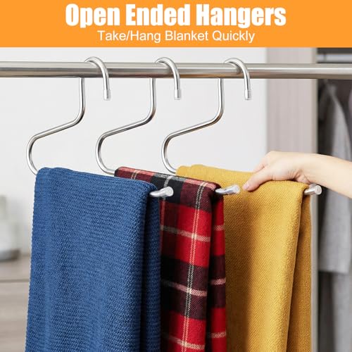 15 Pcs Extended Large Hangers, 14.2 Inch Quilt Hanger Heavy Duty Hangers for Quilts, Comforters, Table Cloths, Pants, Bedding, Drapery, Rugs