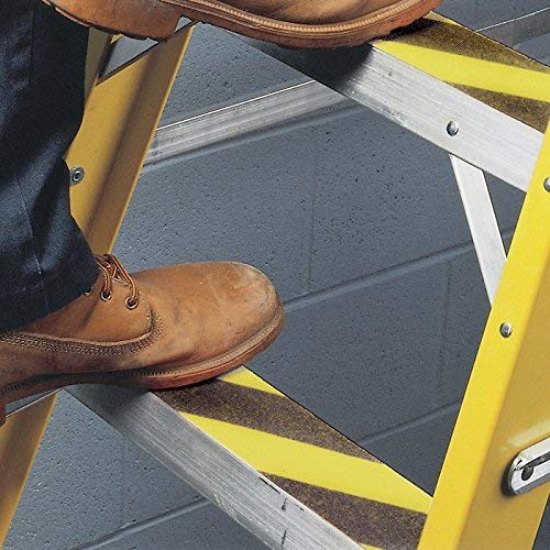 Gator Grip Traction Tape, Premium 60 Grit Hazard Stripe Anti-Slip Adhesive Tape, Indoor/Outdoor, Great for Stairs, Docks & Ramps, Yellow/Black, 2 inch x 60 ft,SG3902YB 2" x 60'