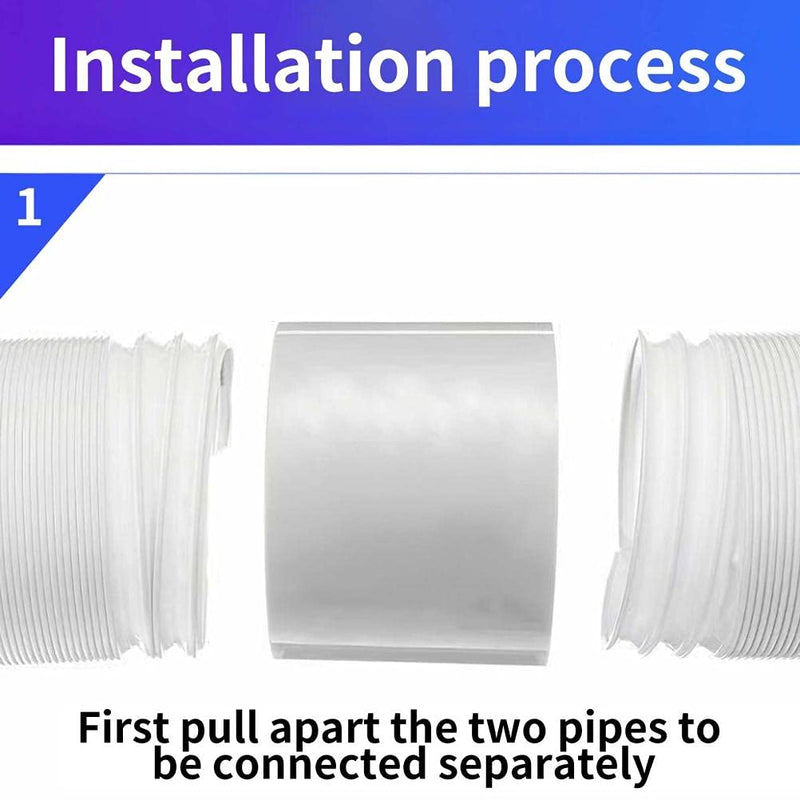 [Australia - AusPower] - Srliya Portable Air Conditioning Hose Connector, Exhaust Pipe Connector, Mobile Air Conditioning Extension Pipe Connector (15 cm) 15cm 