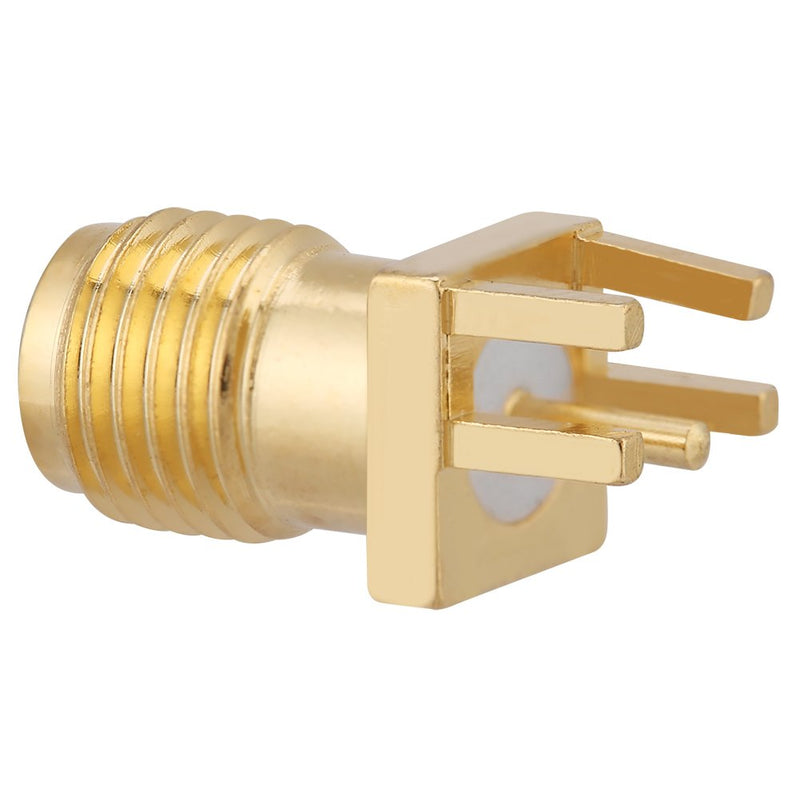 Pack of 10 Brass SMA Female Socket Jack PCB Mount 50 Ohm RF Connectors SMA Connector for Wireless Devices Equipments and Floor Transmission Systems