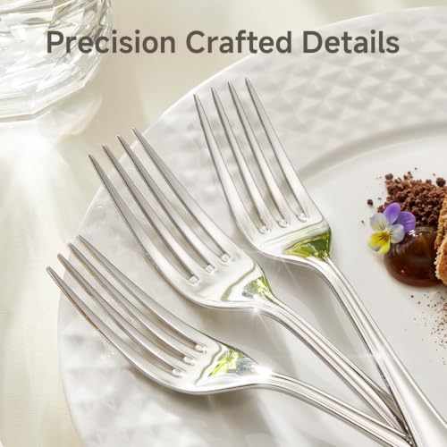 KINGSTONE 24-Piece 7.11-Inch Salad Forks Set, 18/10 Stainless Steel