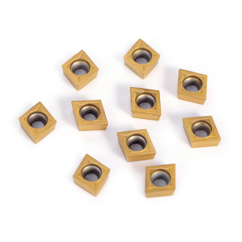 [Australia - AusPower] - ASHATA CNC Carbide Inserts, 10pcs CNC Carbide Tips CNC Rotary Plates Knife Cutter Rotary Tool With Box (CCMT09t304 CCMT32.5) 