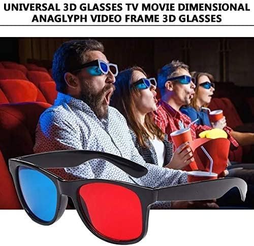 [Australia - AusPower] - Red and Blue 3D Glasses Universal TV Movie Dimensional Video Frame 3D Glasses DVD Game Glass 3D Style Glasses for 3D Movies Games, 3D Viewing Glasses,Light Simple Design 3D Glasses Accessories 