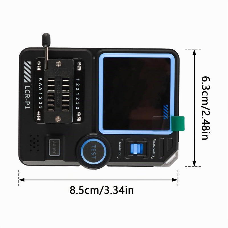 DollaTek Transistor Tester, Mosfet Transistor Capacitor Tester, Multifunction SMD Tester for Electronic Components, Diode, Triode, ESR, NPN, PNP, MOSFET Tester, LCR Meter, Burn Protection