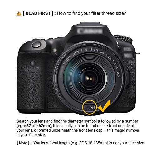 JJC 67mm ND Filter ND2-2000 VND Variable Neutral Density Adjustable Fader