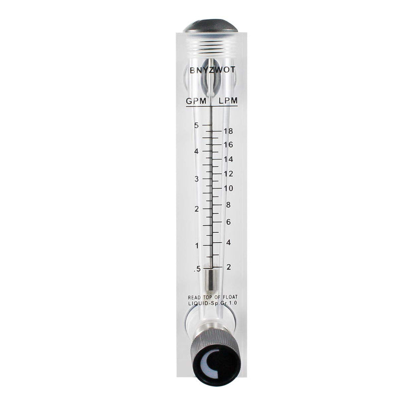 [Australia - AusPower] - Adjustable Knob Water Flow Meter Panel Type Flowmeter M-15 0.5-5GPM 2-18LPM 