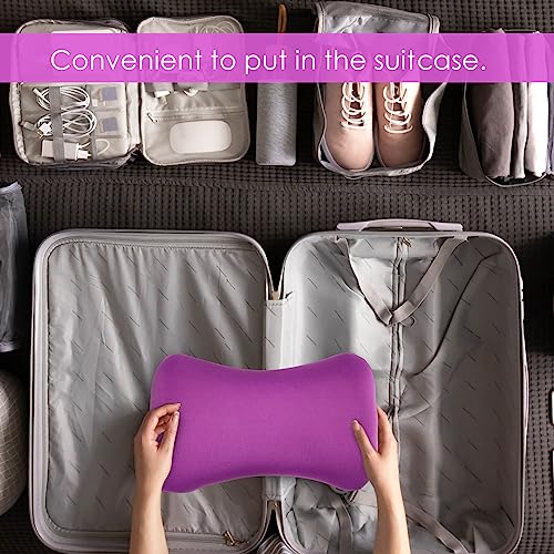 Thyle 2-piece bead neck pillow set with bone-shaped design in black and violet, 15x8 inches for neck and cervical support.