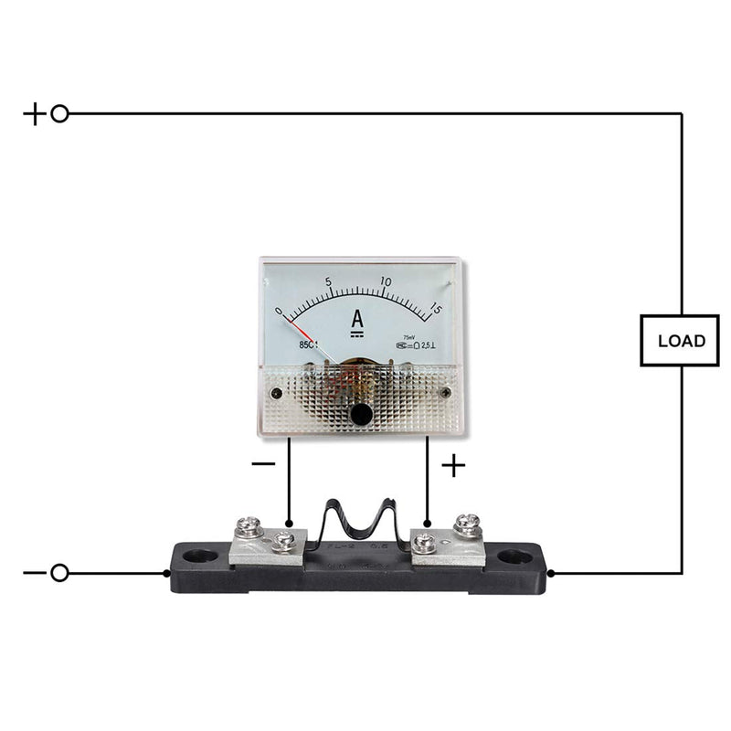 [Australia - AusPower] - uxcell Shunt Resistor 15A 75mV for DC Current Ammeter Analog Panel Meter External FL-2 Shunt Resistance Divider 
