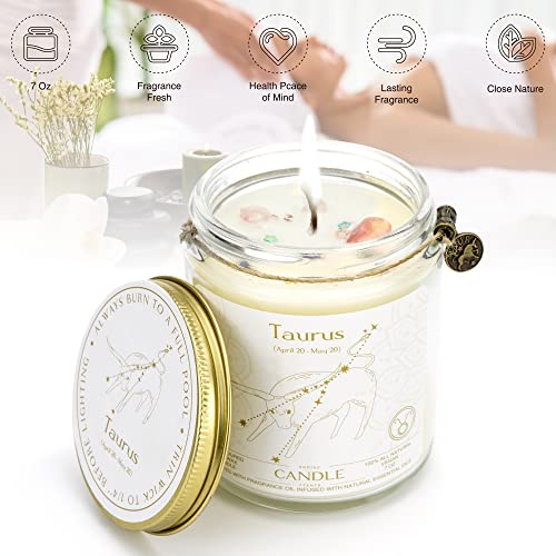 Candle, Soy Wax, Scented, Zodiac - Taurus, Birthday Gift for Women