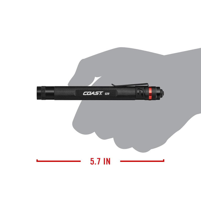 [Australia - AusPower] - Coast® G20 Inspection Beam LED Penlight with Adjustable Pocket Clip and Consistent Edge-to-Edge Brightness, Blue, 54 lumens (Pack of 2) Pack of 2 