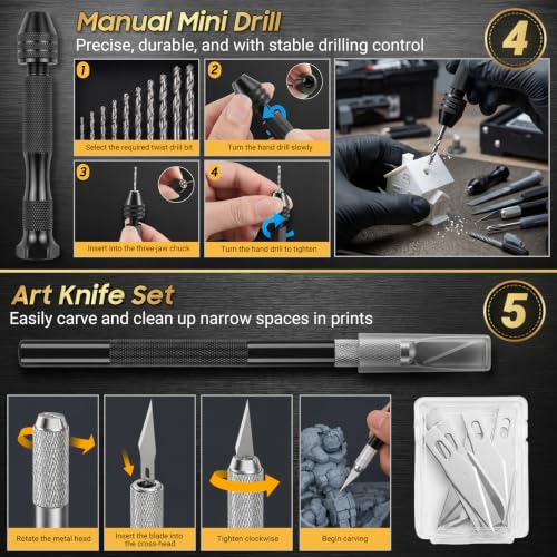 3D Printer Accessories Kit with Storage Bag for FDM Resin Printers