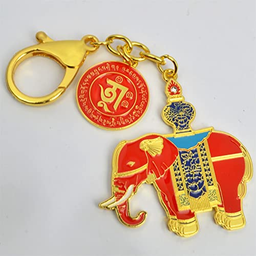 Feng Shui Red Prosperity Elephant Amulet