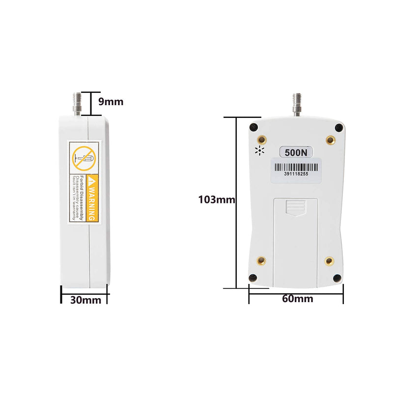 [Australia - AusPower] - Beslands Digital Force Gauge 500N Push Pull Force Gauge Dynamometer Tension Gauge Tester Pressure Thrust Meter with Units N/LB/Kg/Oz, Portable Storage Case (AMF-500) 