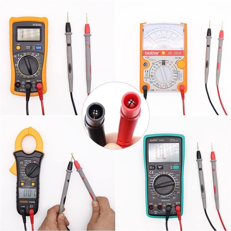 [Australia - AusPower] - Multimeter Test Leads Banana Plug,1000V 20A Digital Multi Meter Clamp Tester Probe Test Leads Kit with Alligator Clips 