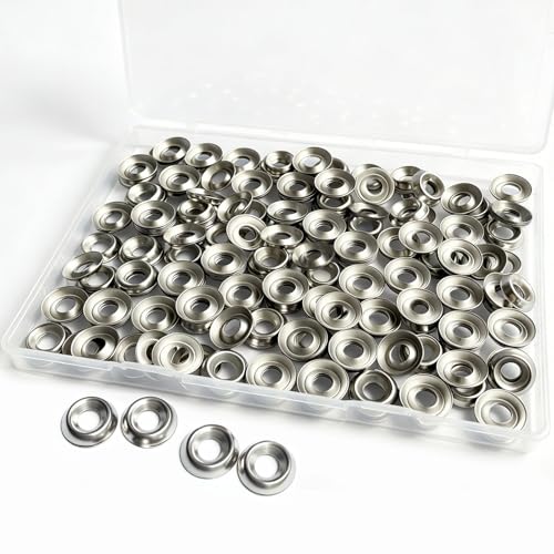 Party Animals #10 304 stainless steel countersunk support cup washers for flat head screws, silver, 250 pieces