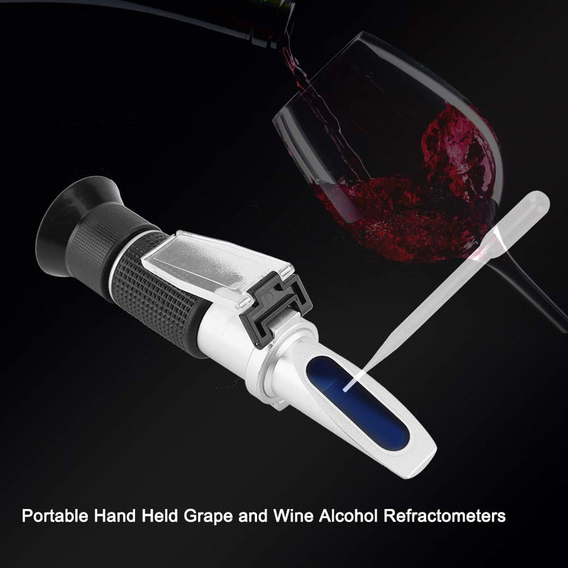 [Australia - AusPower] - Portable Hand Held Grape and Wine Alcohol Refractometers 0 25% Vol 0 40% brixs 0 22 Baume, brixs Refractometer, brixs Refractometer, Portable Hand Held Grape and Wrefractometer Salinity Tester saltw 