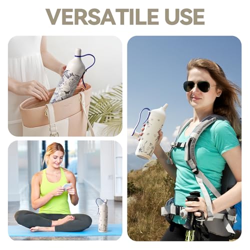 26oz Ceramic Lined Water Bottle with Straw and Lid, Insulated Stainless Steel Travel Tumbler, Leak-Proof Sports Cup for Gym Yoga Outdoor, BPA-Free Double Wall, Gift for Women 26 Ounces Butterfly Whispers