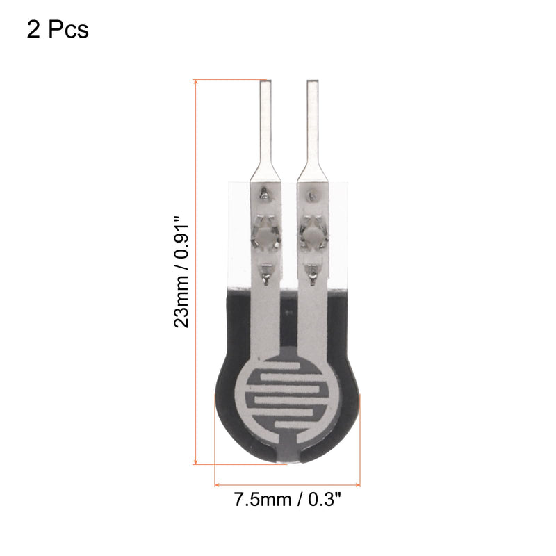 [Australia - AusPower] - MECCANIXITY Thin Film Pressure Sensor, FSR-400sB 20g-2Kg Force Sensing Resistor Stress Test Sensor Pad for Smart Home, Instruments, 2 Pack 