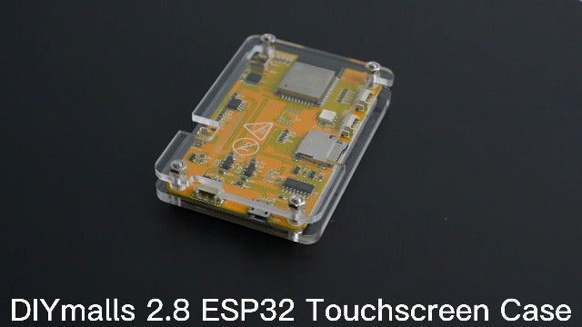 DIYmalls 2.8 Inch ESP32-2432S028R ESP32 Display Resistive Touchscreen 240x320 TFT LCD Module ESP 32 Development Board + Acrylic Housing for Arduino IDE