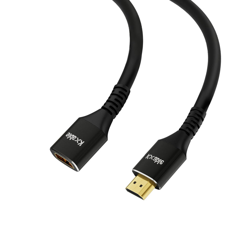 8K HDMI Extension Cable 25 FT, HDMI 2.1 Ultra High Speed Male to Female Cord Adapter, 26AWG OFC Conductor, Compatible with Roku TV Stick PS5 PS4 Xbox Laptop PC Player Google Chromecast Wii U HDTV 25 feet