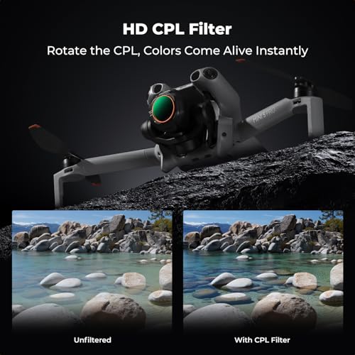 K&F CONCEPT 4Pack Variable ND CPL UV Filter Set for DJI Mini 5 Pro ND2-32 & ND32-512 & CPL &UV
