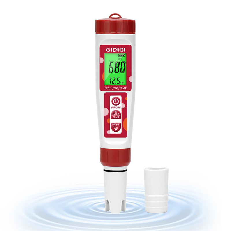 [Australia - AusPower] - pH Meter for Water and Food pH Meter, for Hydroponic,TDS Water Tester for Drinking Water,Digital pH Meter with Backlit & ATC for Hydroponic Nutrient,Pool,Aquarium,Tap Water,Home Use 