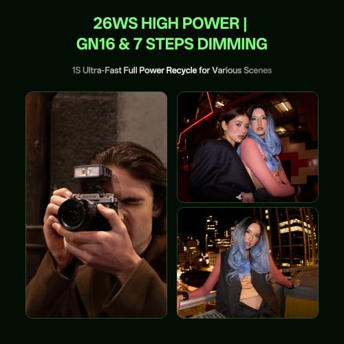 VILTROX Z3 TTL Flash for Nikon, GN16, 26W/s 1800mAh Mini Flash for Camera