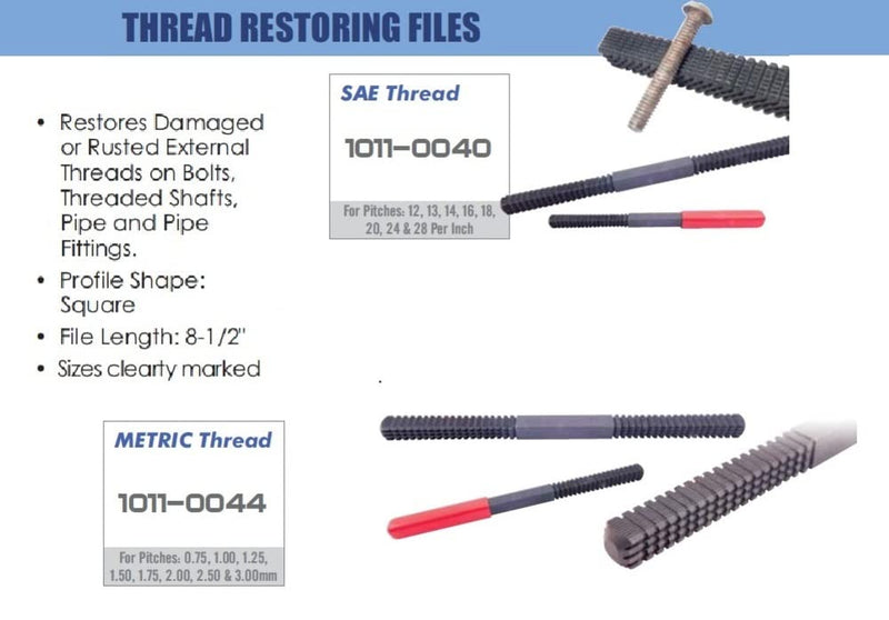 [Australia - AusPower] - HHIP 1011-0040 12-28 TPI SAE Thread Restoring File, 8-1/2 Length 