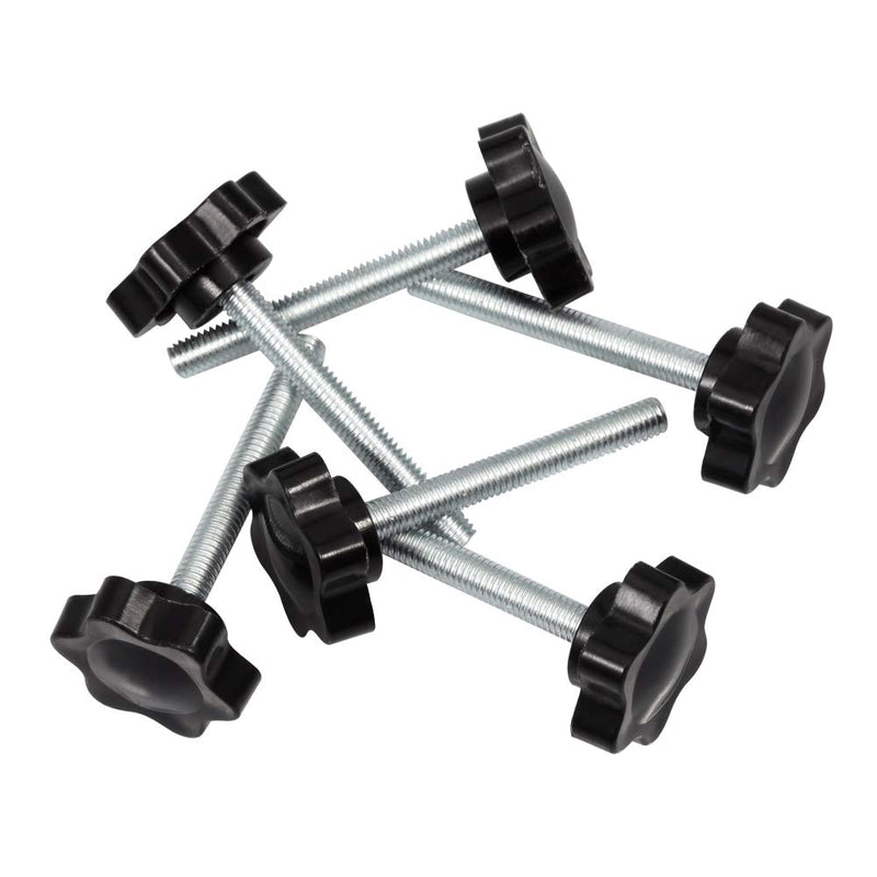 [Australia - AusPower] - SPEEDWOX 6 Pcs Clamping Screw Knob M5 x 40 Plum Hex Shaped Hand Knobs Knurled Thumb Screw Handle Clamping Knob Male Thread Metric Thread M5*40 