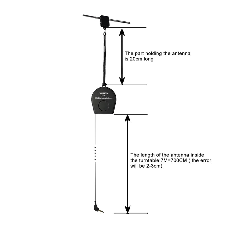 [Australia - AusPower] - AN-80 Shortwave Reel Antenna FM SW External Antenna Whip Antenna to Improve Signal Reception Suitable for FM SW Radio Small 