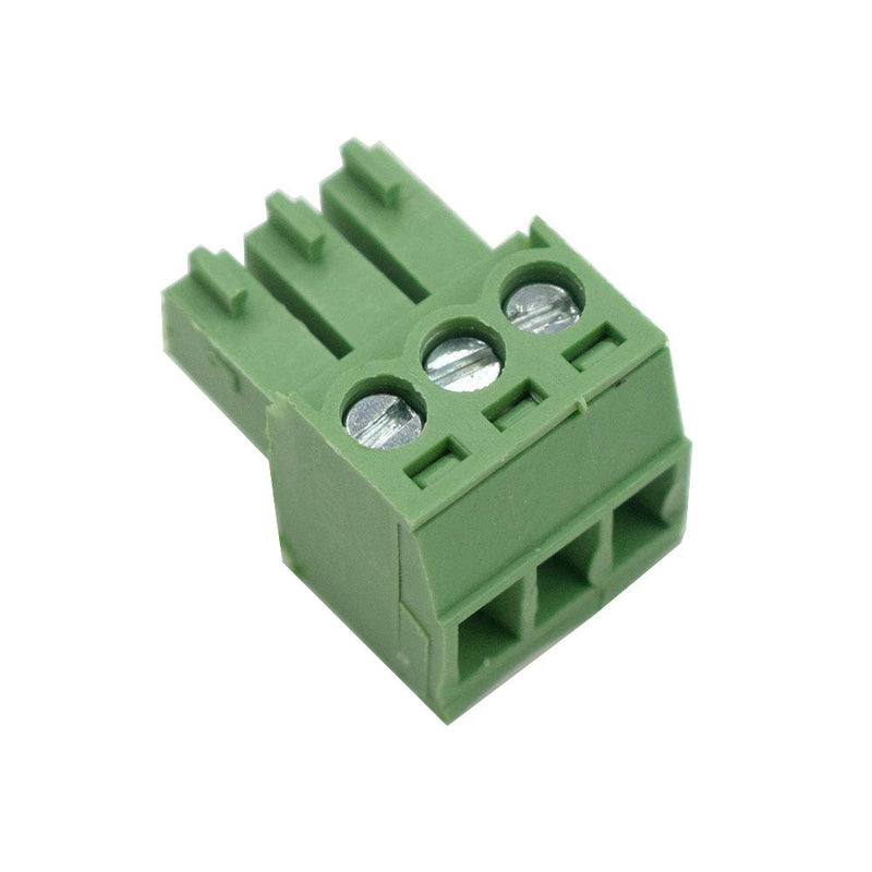 3-Pin 300V KF2EDGK 3.5mm Pitch PCB Screw Terminal Block Connector Green - (50 Pcs) 3 Pin