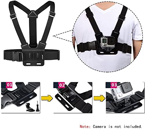 3 in 1 Universal Action Camera Accessories Kit and 360 Degree Rotation Hand Strap Mount Wrist Strap Belt Compatible with Gopro Hero 13 12 11 10 9 8 7 6 5/AKASO EK7000/V50/Brave 7/Dragon Touch Action
