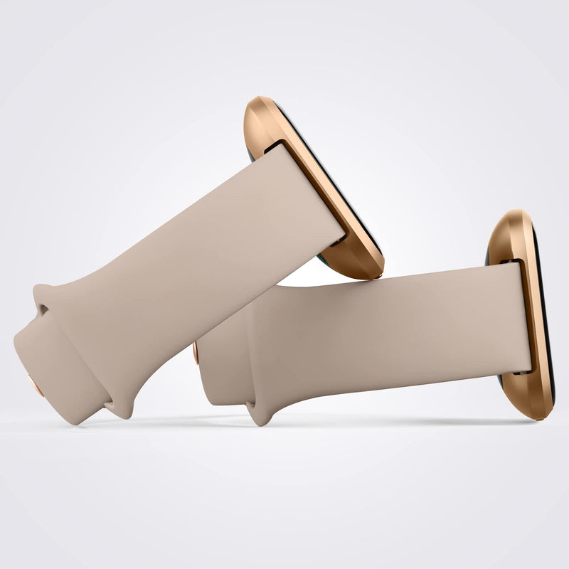 [Australia - AusPower] - Vancle Silicone Bands Compatible with fitbit versa 2 watch bands women men, Soft Breathable Sport Replacement Wristbands for Fitbit Versa 2 / Fitbit Versa/Versa Lite/Versa SE Milk Tea 