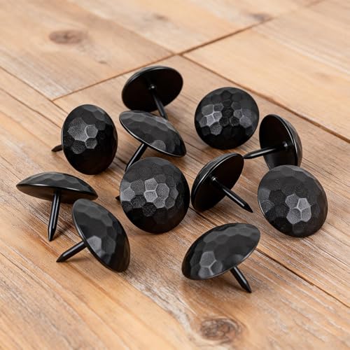 Maukeep 1-inch black clavos decorative iron nails for rustic wood doors, furniture, gates, shutters, and beams
