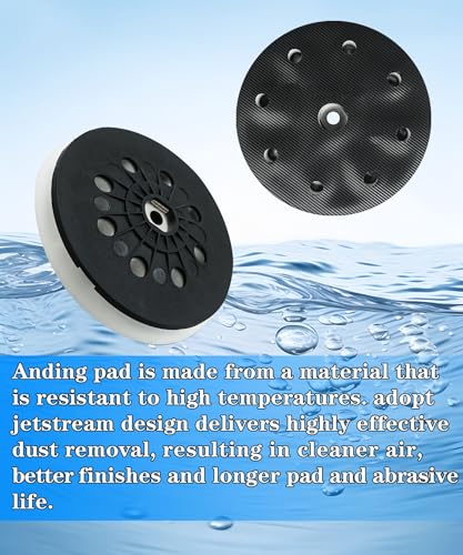 BTROVIA 492286 D125 5-inch soft sanding pad backing disc in black with hook-and-loop surface