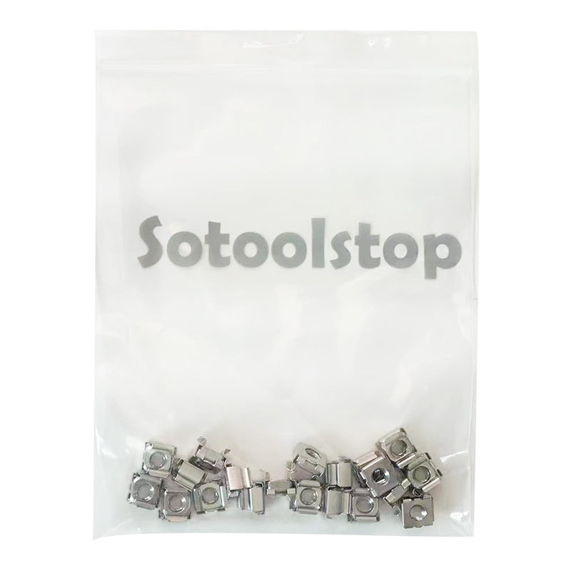 [Australia - AusPower] - M6 Cage Nuts, Stainless Steel 18-8 (304) M6-1.0 Cage Nuts, Pack of 20 