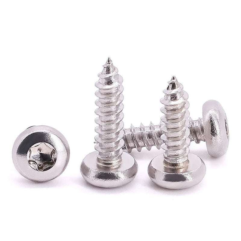 [Australia - AusPower] - #10 x 3/4" Pan Head Torx Drive Self Tapping Screws, 304 Stainless Steel 18-8 Wood Screw Sheet Metal Screw, Star Drive, Full Thread Coverage, Pack of 50 #10 x 3/4" 