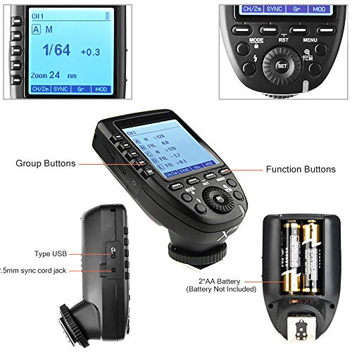 GODOX Xpro-F TTL Flash Trigger Transmitter 1/8000s High Speed Sync TTL Autoflash Built-in Godox X System with LCD Screen for Fuji Fujifilm Camera (XPRO-F)