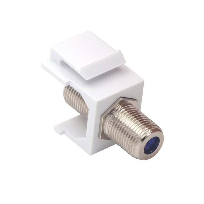 [Australia - AusPower] - VCE Coax Keystone Jack Insert 10-Pack, 3GHz Coaxial Cable Connector, F-Type RG6 Cable Extender Female to Female for Wall Plate and Patch Panel, Nickel-Plated 