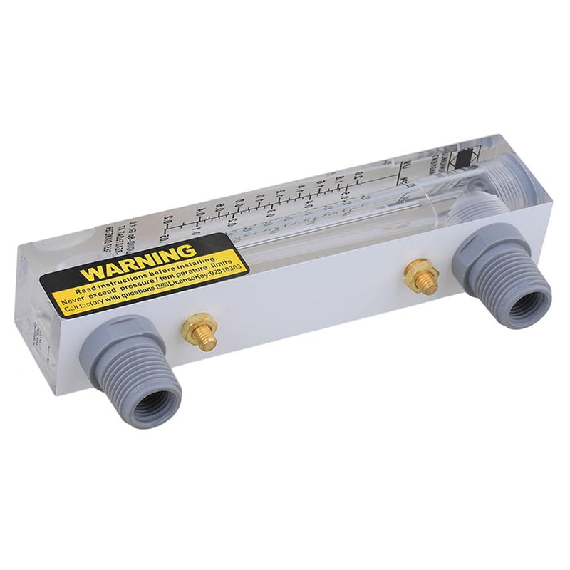 [Australia - AusPower] - CNBTR Panel-Mount Water Flowmeter, Flow Range: 0.05 to 0.5GPM / 0.2 to 2LPM, Liquids Flowmeter with Acrylic Plastic Rectangular Body, Overall Height 170mm 0.05~0.5GPM 