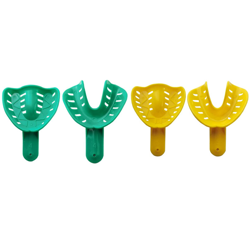 [Australia - AusPower] - 12PCS 6 Sizes Dental Impression Tray for Adult/Children, Plastic Materials Teeth Holder Dental Central Supply for Oral Tools 