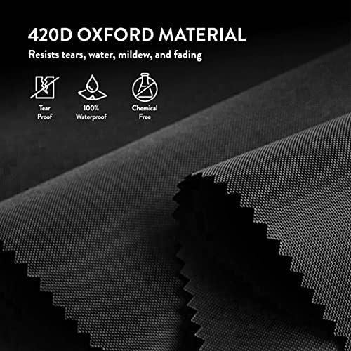 ZOBER 2 Pack Oxford Christmas Wreath Storage Container 36 Inch - Wreath Bag for Artificial Wreaths Box - Waterproof Fabric, Dual Zippered Wreaths Storage Bag With Strong Durable Handles - Black