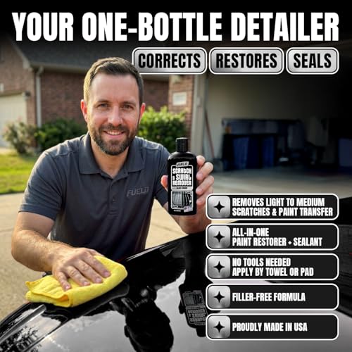 Fueld black scratch remover finishing compound with towel for car paint, clear coat, swirl and deep scratch repair
