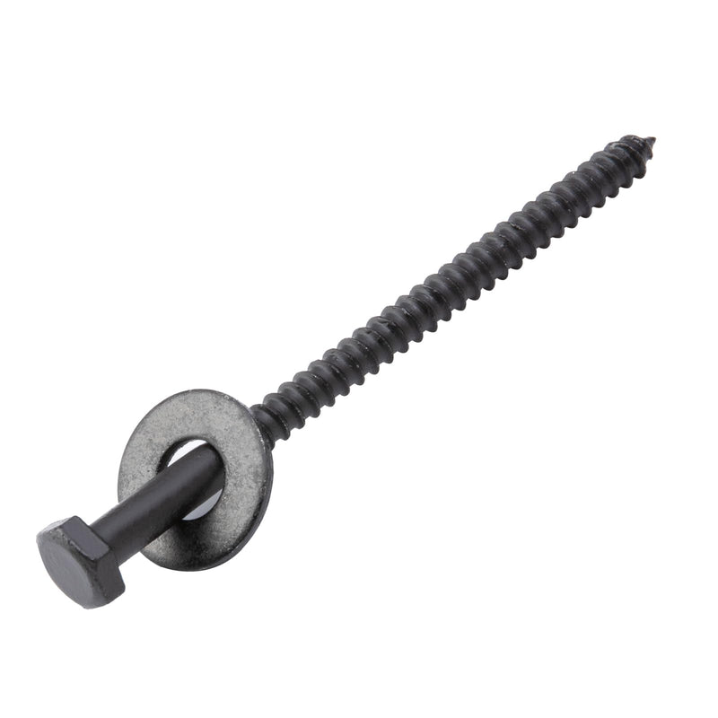 1/4" x 4" Lag Bolts (100 PCS) Black Lag Screws for Wood, Double Anti-Rust Coatings, Heavy Duty Hex Head with Washers 1/4"x4"