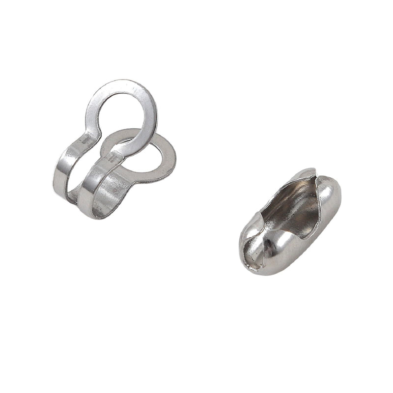 [Australia - AusPower] - 197 Inch Beaded Ball Pull Chain Extension Roller Shade Bead Chain Extende, Great Pulling Force Stainless Steel with 10 Connectors (4.5mm, Silver) 197 Inch 