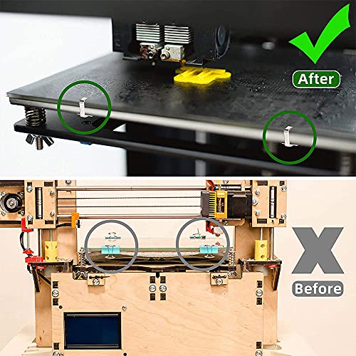 3D Printer Fix Clamps Glass Bed Spring Turn Clips Compatible with Ender 3 Pro, Ender 3 V2, Ender 3S, Ender 5 Pro CR-20 PRO 3D Printer and Other 3D Printer 40PCS 40