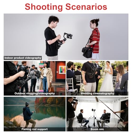 FOMITO Hands-Free Stabilizer Support Bag - Outdoor Vlogging Accessory for Fishing Rod & Wedding Filming | Waterproof Adjustable Strap BT-02